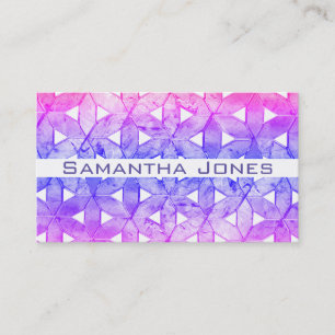 Periwinkle Mosaic Flower-of-Life Business Card
