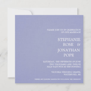 Periwinkle Pattern wedding invitation
