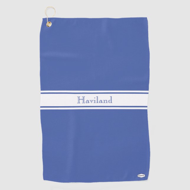 Periwinkle Personalized Golf Towel HAMbWG (Front)