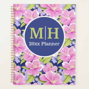 Periwinkle, Pink, and Lime Floral Planner