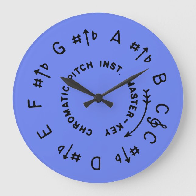 Periwinkle Pitch Pipe Large Clock (Front)
