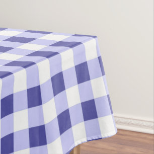 Periwinkle plaid tablecloth