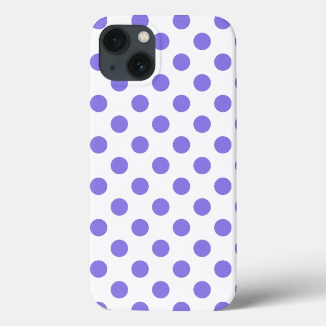 Periwinkle polka dots Case-Mate iPhone case (Back)