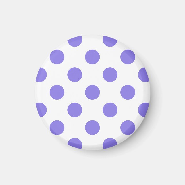 Periwinkle polka dots magnet (Front)
