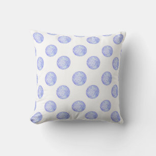 'Periwinkle Polka Dots' Throw Pillow