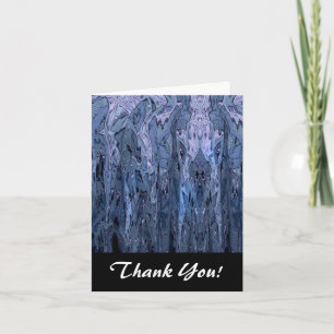 Periwinkle Purple Blue Abstract Art Thank You Card