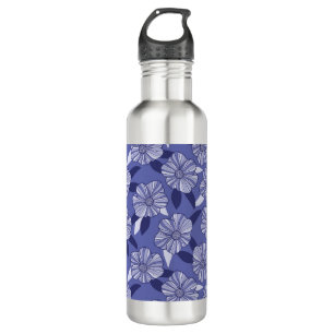 Periwinkle Purple Floral Pattern 710 Ml Water Bottle