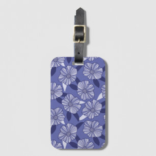 Periwinkle Purple Floral Pattern Luggage Tag