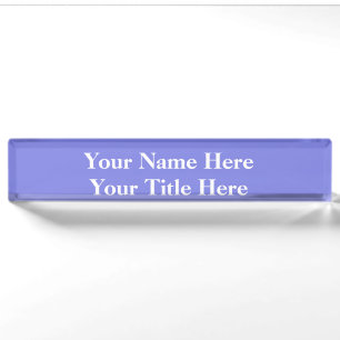 Periwinkle Purple Nameplate