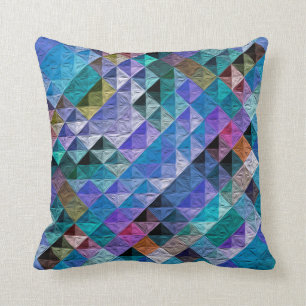 Periwinkle Quilty Throw Pillow