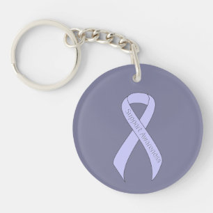 Periwinkle Ribbon Support Awareness Keychain