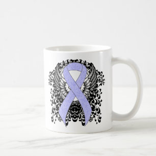Periwinkle Ribbon with Wings Coffee Mug