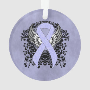 Periwinkle Ribbon with Wings Ornament