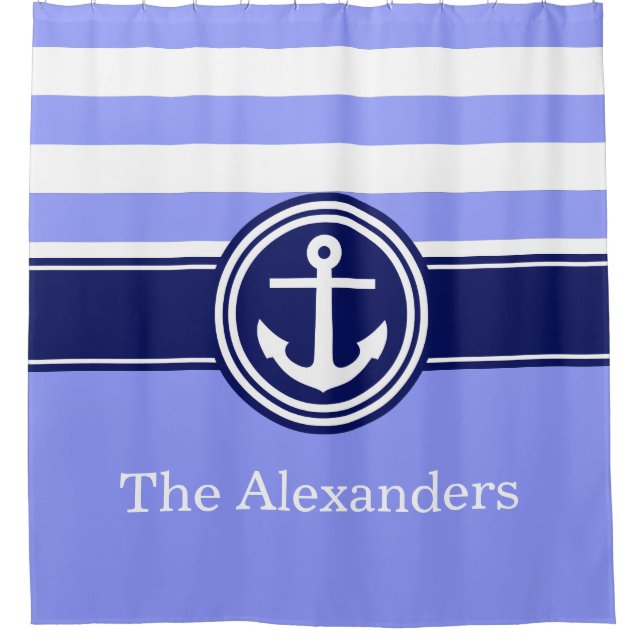 Periwinkle Rugby Stripe Anchor CB Monogram Navy (Front)
