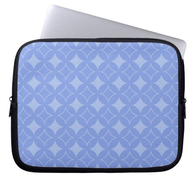 Periwinkle shippo laptop sleeve (Front)