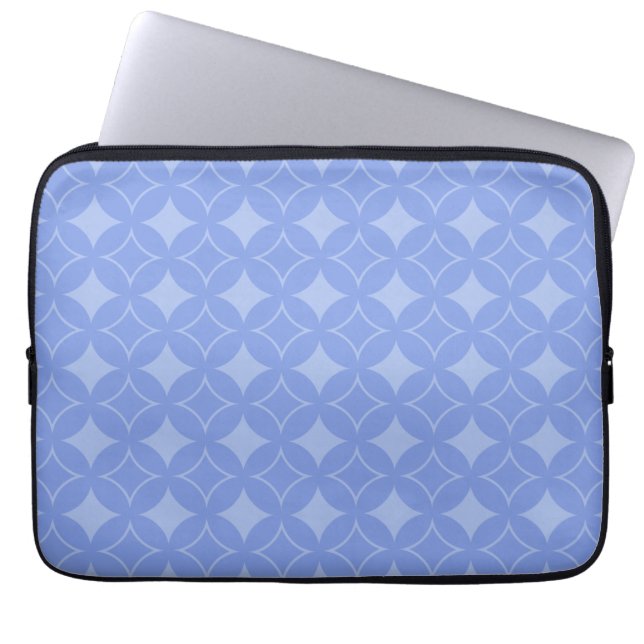 Periwinkle shippo laptop sleeve (Front)