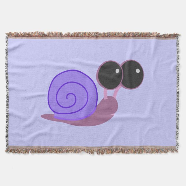 Periwinkle Snail Throw Blanket (Front)