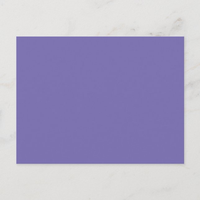 Periwinkle Solid Color Holiday Postcard (Front)