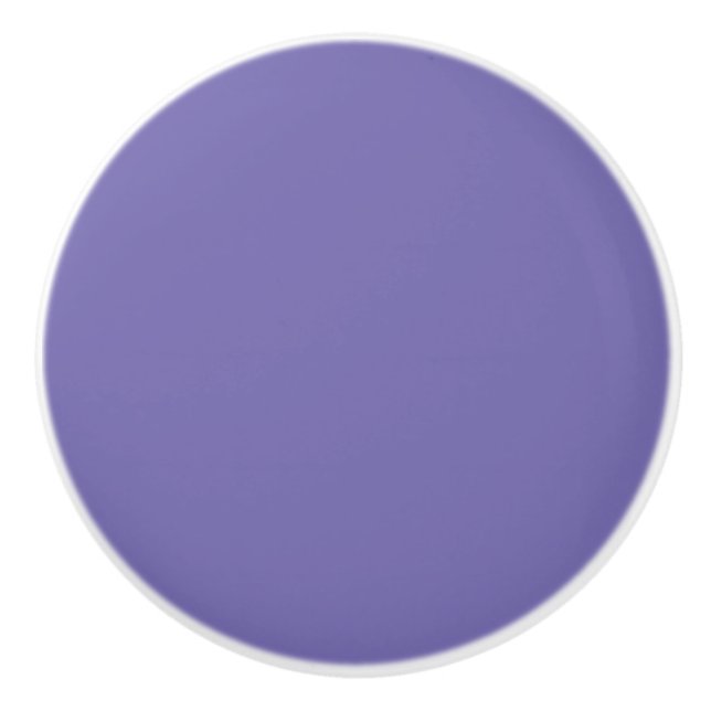 Periwinkle Solid Colour Ceramic Knob (Front)