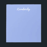 Periwinkle Solid Colour Notepad<br><div class="desc">This product features a solid purplish-blue,  Periwinkle colour. Easily personalize this item by adding a name,  initials,  other text,  photo or logo.</div>