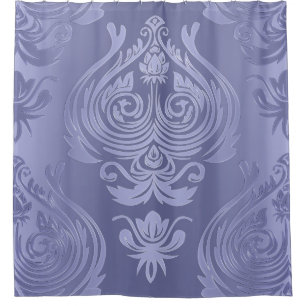 Periwinkle Steel Floral Lace Damask