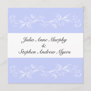 Periwinkle Sweet Floral Wedding Invitations