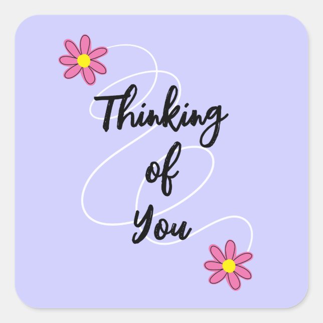 Periwinkle Thinking of You Stickers (Front)