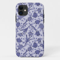 Periwinkle tulip flower pattern