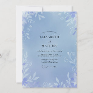 Periwinkle Vine Wedding Invitation