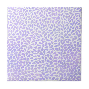 Periwinkle watercolor drops pattern ceramic tile