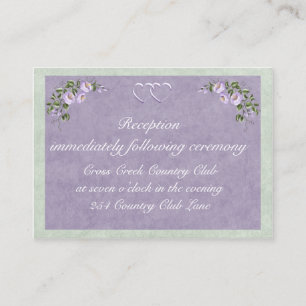 Periwinkle Wedding Invitation Reception Insert