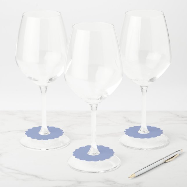 Periwinkle Wine Glass Tag (Set)