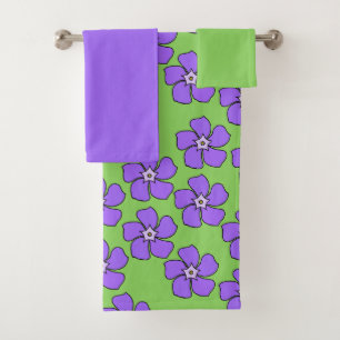 Periwinkles bath towel set