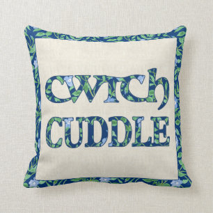 Periwinkles Welsh Cwtch Throw Pillow or  Cushion