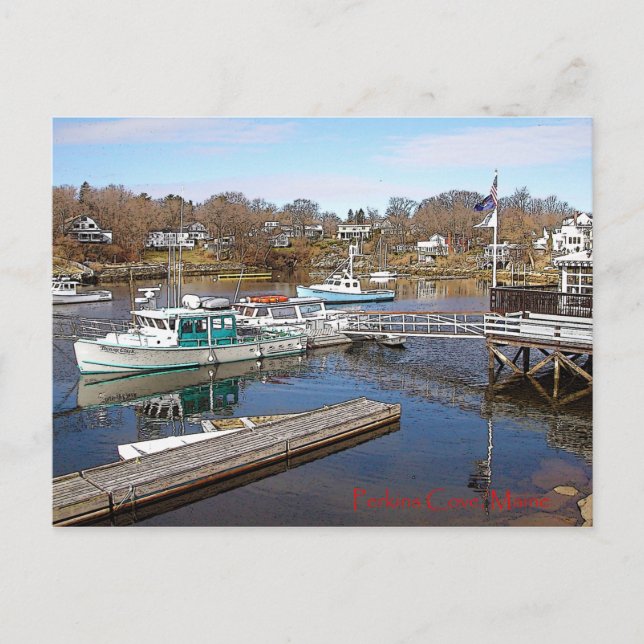 Perkins Cove, Maine - Postcard (Front)