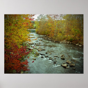 Perkiomen Creek in Autumn Green Lane Pennsylvania Poster