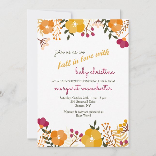 Perky Borders Invitation (Front)