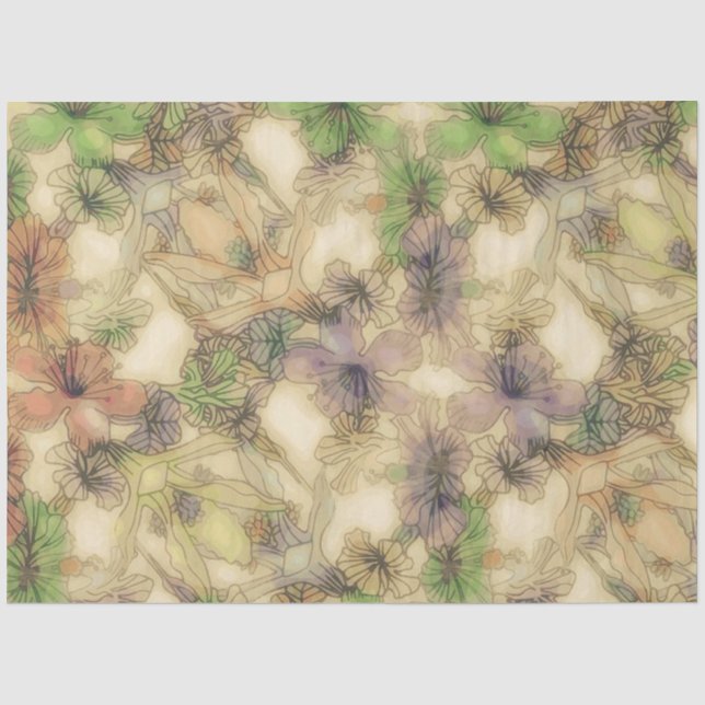 perky floral (I) Tissue Paper (Front)