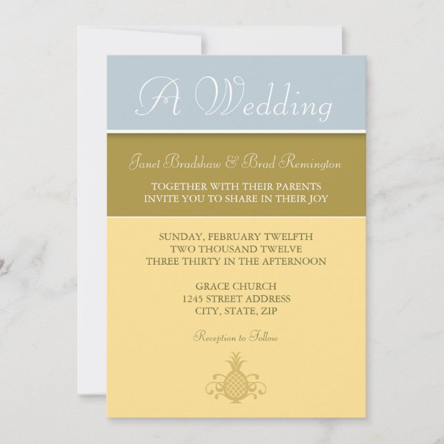 Perky Pineapple Invitation (Front)