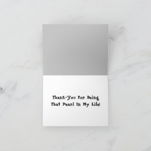 Perle De Votre Carte de remerciements Océanique
