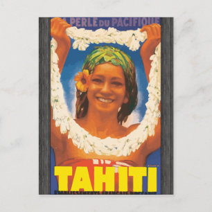 Perle Du Pacifique Tahiti, Vintage Postcard
