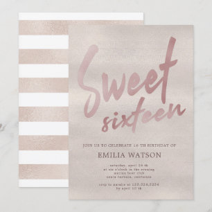 Perle précieuse   Invitation Sweet sixteen