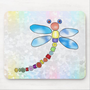 Perlenlibelle Mouse Pad