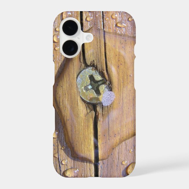 Perles d'eau sur le bois près photo (Verso)