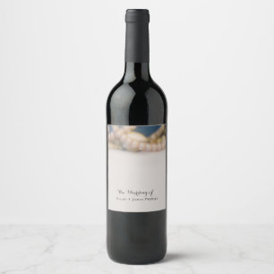 Perles Élégantes & Étiquettes de Vin de Plage Coqu