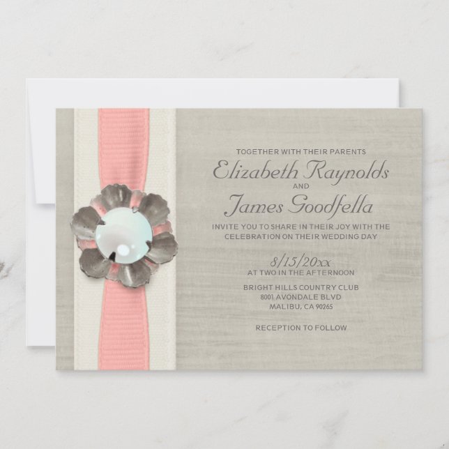 Perles épousant des invitations (Devant)