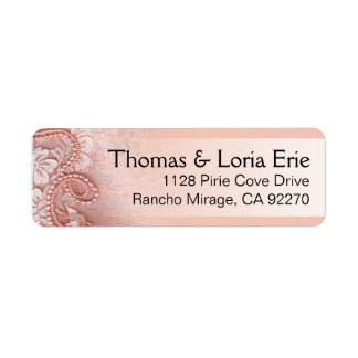 Perles et dentelle | rose cendré