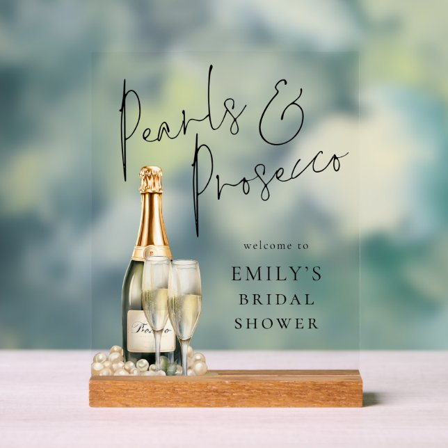 Perles et Prosecco Bienvenue à l'enterrement de vi (Neutre)