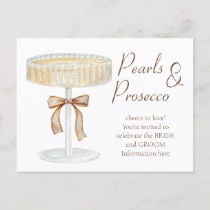 Perles et Prosecco nuptiale invitation à l'amour