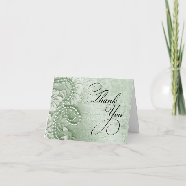 Perles et vert en bon état du Merci | de dentelle (Devant)